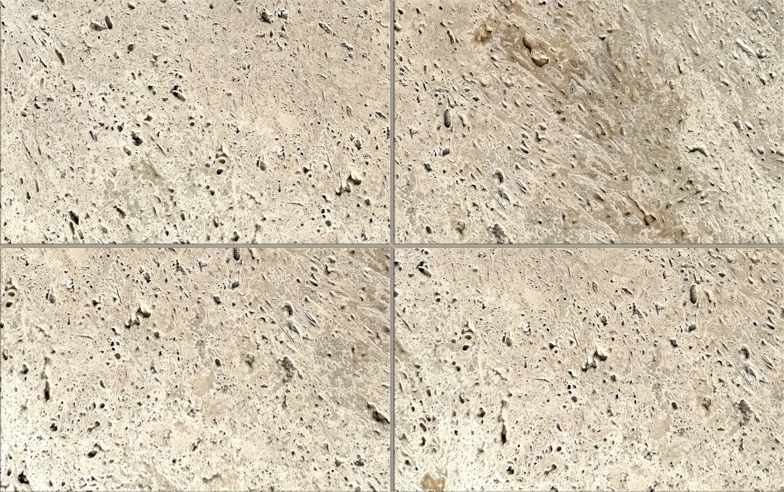 Travertino Crema Cross Cut (60x40x1,2 cm) envejecido