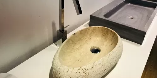 Lavabo Travertino Modelo Avellana