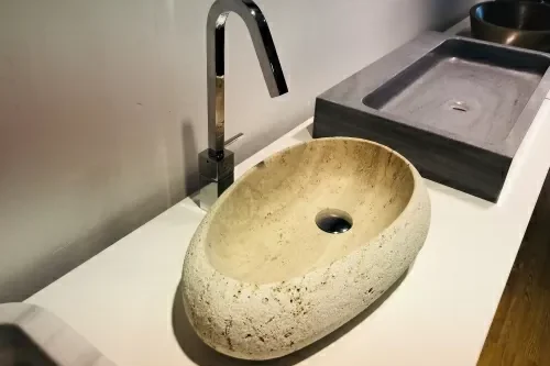 Lavabo Travertino Modelo Avellana